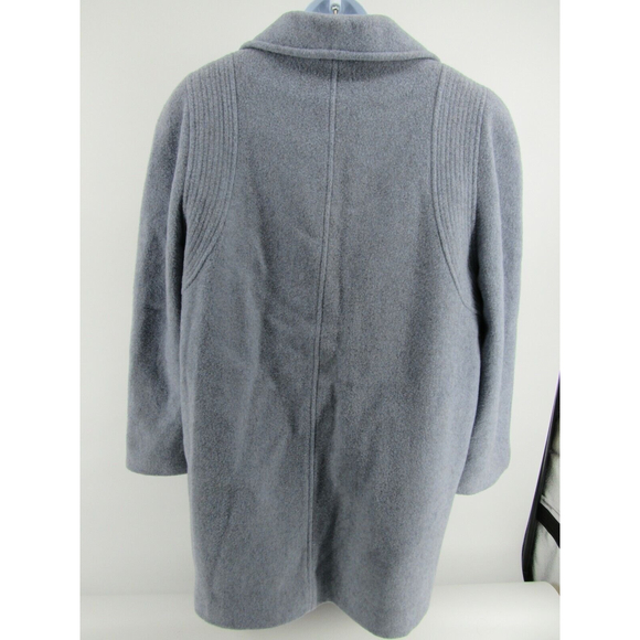 London Fog Women's trench coat Gray size 14 wool blend - Picture 5 of 12